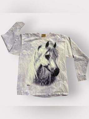 The Mountain Horse Lovers Tee Shirt Purple Tie Dye